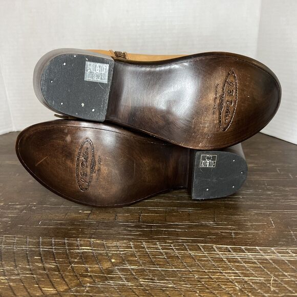 JB Dillon Ankle Boots Womens Brown Leather Distressed 7-1/2B Cowboy JBW1800 EUC - Picture 11 of 11